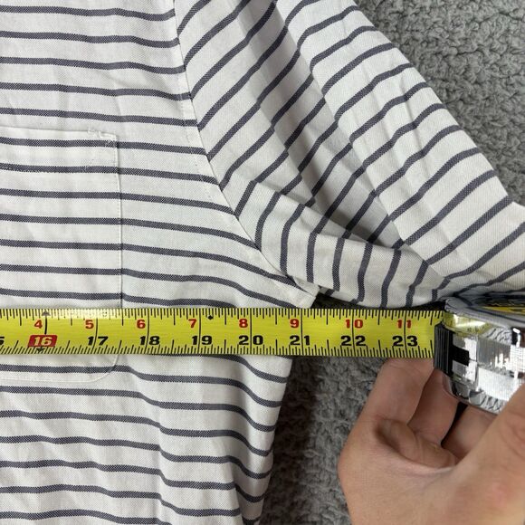 Lululemon Commission Shirt Mens Large L White Long Sleeve Button Up Striped - Picture 4 of 7